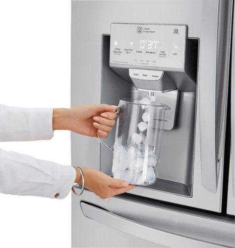 LG - 36-in 22.5 Cu. Ft. 4-Door French Door-in-Door Counter-Depth Smart Refrigerator with Craft Ice - Stainless Steel