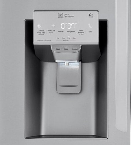LG - 36-in 22.5 Cu. Ft. 4-Door French Door-in-Door Counter-Depth Smart Refrigerator with Craft Ice - Stainless Steel