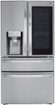LG - 36-in Wide 22.5 Cu. Ft. 4-Door French Door-in-Door Counter-Depth Smart Refrigerator with Craft Ice - Stainless Steel
