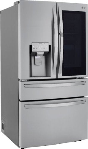 LG - 36-in Wide 22.5 Cu. Ft. 4-Door French Door-in-Door Counter-Depth Smart Refrigerator with Craft Ice - Stainless Steel