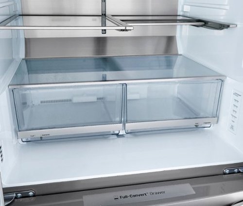 LG - 36-in Wide 22.5 Cu. Ft. 4-Door French Door-in-Door Counter-Depth Smart Refrigerator with Craft Ice - Stainless Steel