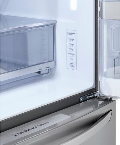 LG - 36-in Wide 22.5 Cu. Ft. 4-Door French Door-in-Door Counter-Depth Smart Refrigerator with Craft Ice - Stainless Steel