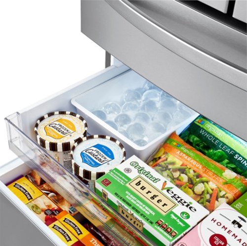 LG - 36-in Wide 22.5 Cu. Ft. 4-Door French Door-in-Door Counter-Depth Smart Refrigerator with Craft Ice - Stainless Steel