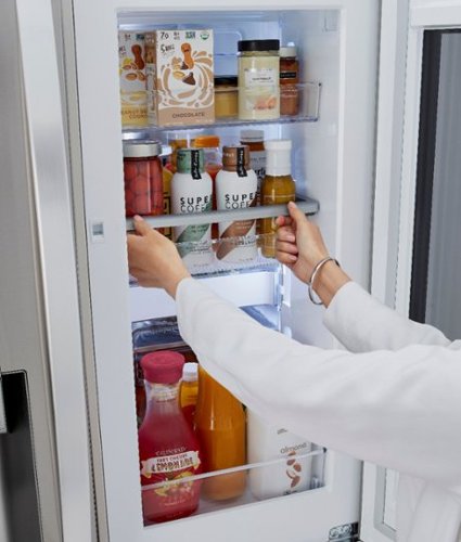 LG - 36-in Wide 22.5 Cu. Ft. 4-Door French Door-in-Door Counter-Depth Smart Refrigerator with Craft Ice - Stainless Steel