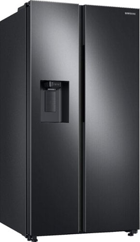 Samsung - 36 in. Wide 27.4 cu. ft. Side-by-Side Refrigerator with Large Capacity - Black Stainless Steel