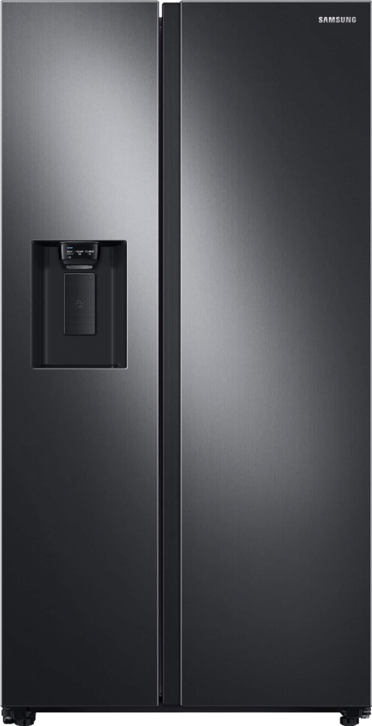 Samsung - 36 in. Wide 27.4 cu. ft. Side-by-Side Refrigerator with Large Capacity - Black Stainless Steel