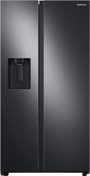 Samsung - 36 in. Wide 27.4 cu. ft. Side-by-Side Refrigerator with Large Capacity - Black Stainless Steel