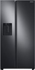 Samsung - 36 in. Wide 27.4 cu. ft. Side-by-Side Refrigerator with Large Capacity - Black Stainless Steel