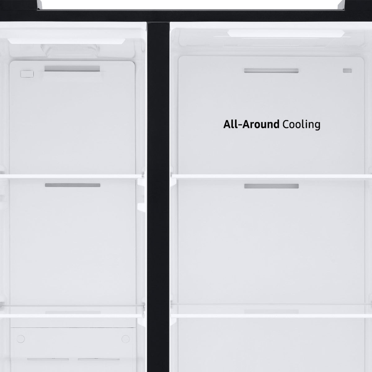 Samsung - 36 in. Wide 27.4 cu. ft. Side-by-Side Refrigerator with Large Capacity - Black Stainless Steel