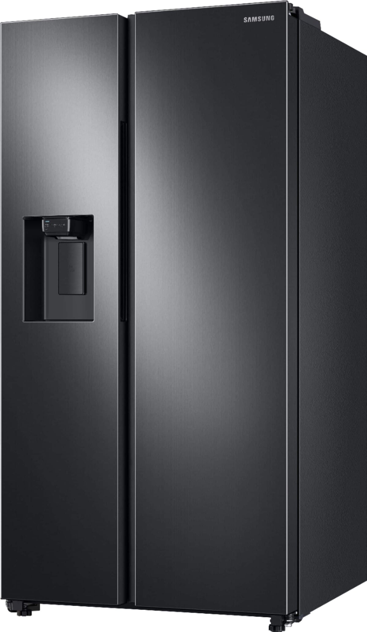 Samsung - 36 in. Wide 27.4 cu. ft. Side-by-Side Refrigerator with Large Capacity - Black Stainless Steel