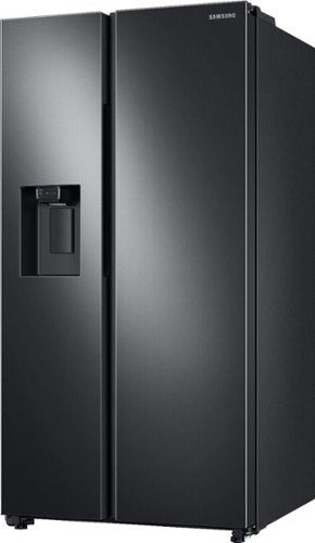 Samsung - 36 in. Wide 27.4 cu. ft. Side-by-Side Refrigerator with Large Capacity - Black Stainless Steel