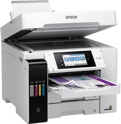 Epson - EcoTank Pro ET-5850 Wireless All-In-One Supertank Inkjet Printer - White