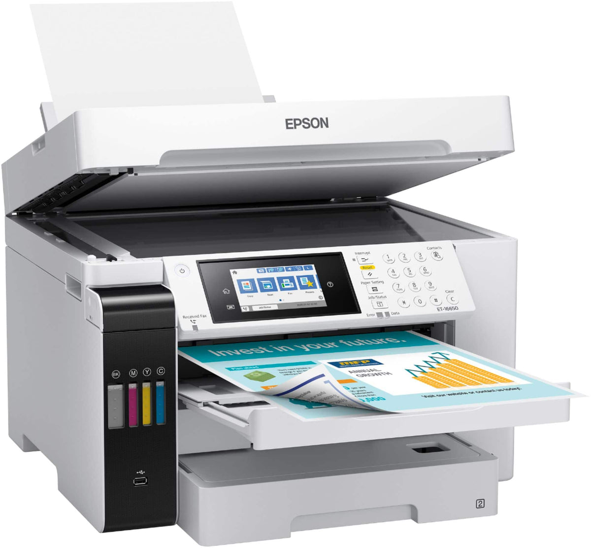 Epson - EcoTank Pro ET-16650 Wireless All-In-One Supertank Inkjet Printer - White