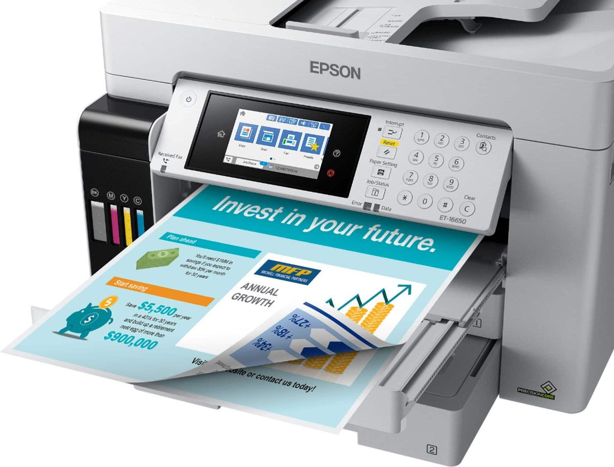 Epson - EcoTank Pro ET-16650 Wireless All-In-One Supertank Inkjet Printer - White