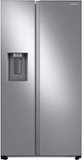 Samsung - 36 in. Wide 22 cu. ft. Side-by-Side Counter Depth Smart Refrigerator with All-Around Cooling - Stainless Steel