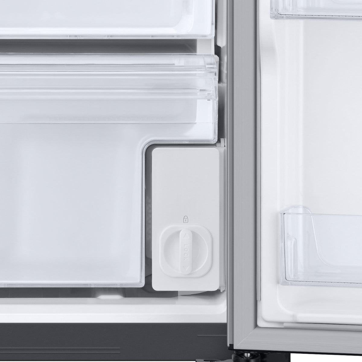 Samsung - 36 in. Wide 22 cu. ft. Side-by-Side Counter Depth Smart Refrigerator with All-Around Cooling - Stainless Steel