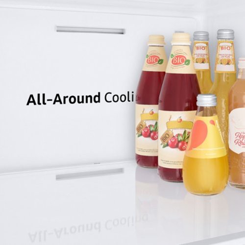 Samsung - 36 in. Wide 22 cu. ft. Side-by-Side Counter Depth Smart Refrigerator with All-Around Cooling - Stainless Steel