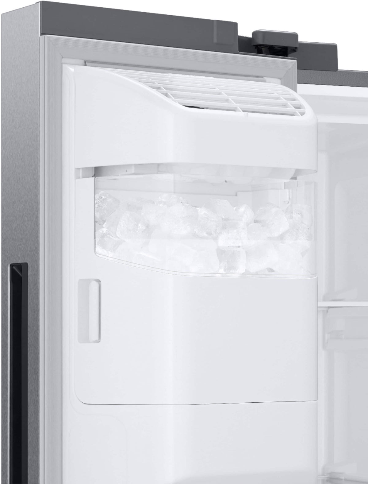 Samsung - 36 in. Wide 22 cu. ft. Side-by-Side Counter Depth Smart Refrigerator with All-Around Cooling - Stainless Steel