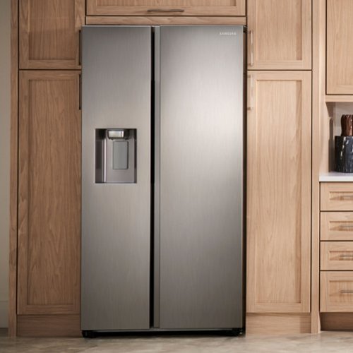 Samsung - 36 in. Wide 22 cu. ft. Side-by-Side Counter Depth Smart Refrigerator with All-Around Cooling - Stainless Steel