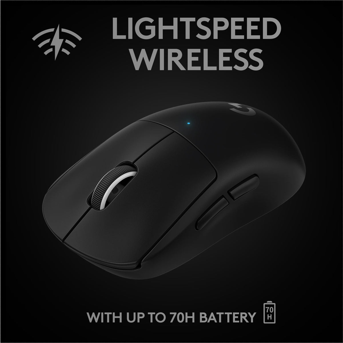 Logitech - PRO X SUPERLIGHT Lightweight Wireless Optical Gaming Mouse with HERO 25K Sensor - Wireless - Black
