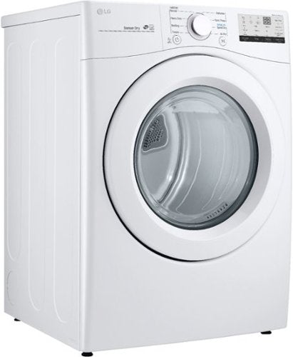 LG - 7.4 Cu. Ft. Stackable Electric Dryer with FlowSense - White