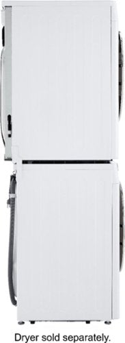 LG - 2.4 Cu. Ft. High-Efficiency Stackable Smart Front Load Washer with Steam and Built-In Intelligence - White