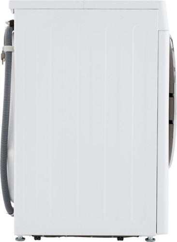 LG - 2.4 Cu. Ft. High-Efficiency Stackable Smart Front Load Washer with Steam and Built-In Intelligence - White