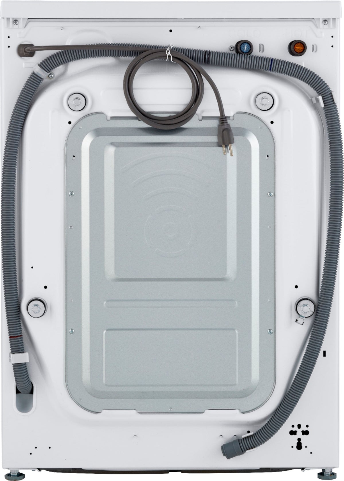 LG - 2.4 Cu. Ft. High-Efficiency Stackable Smart Front Load Washer with Steam and Built-In Intelligence - White