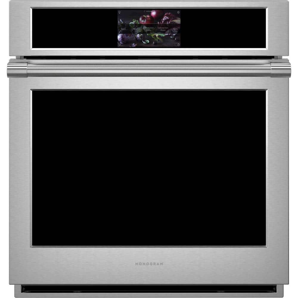 Monogram - Statement Collection 27" Built-In Single Electric Convection Wall Oven with European Convection and LCD Controls - Stainless Steel