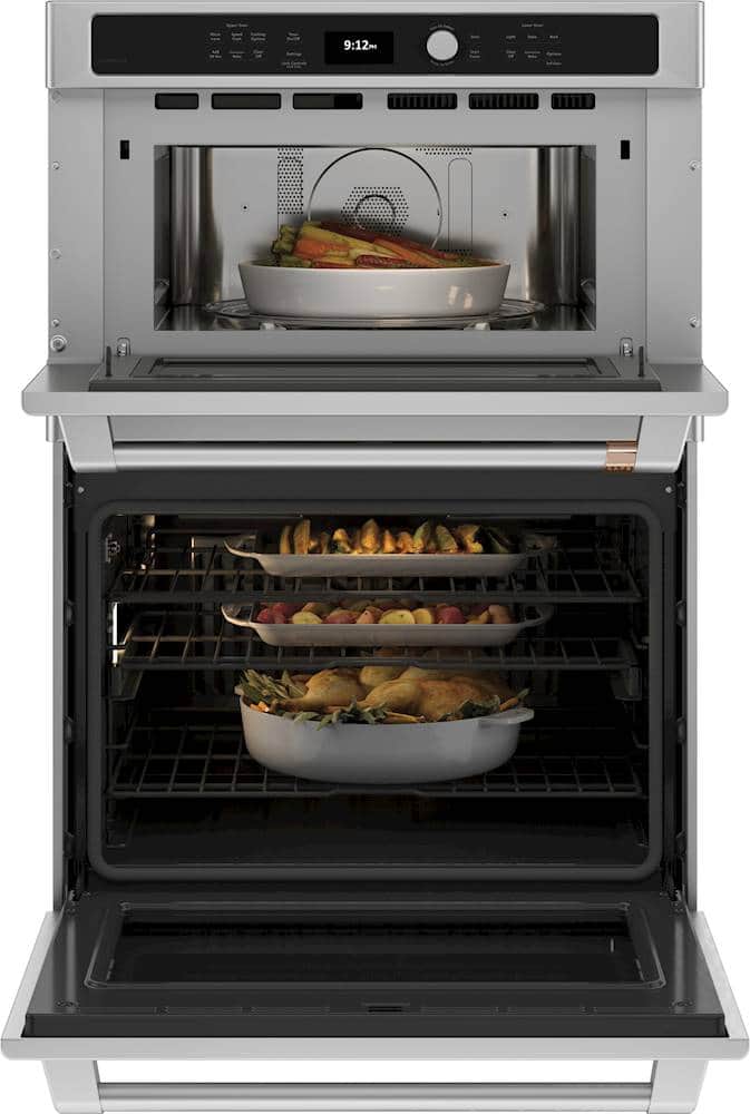 Café - 30" Built-In Electric Convection Wall Oven with Built-in Microwave and Advantium Technology, Customizable - Stainless Steel