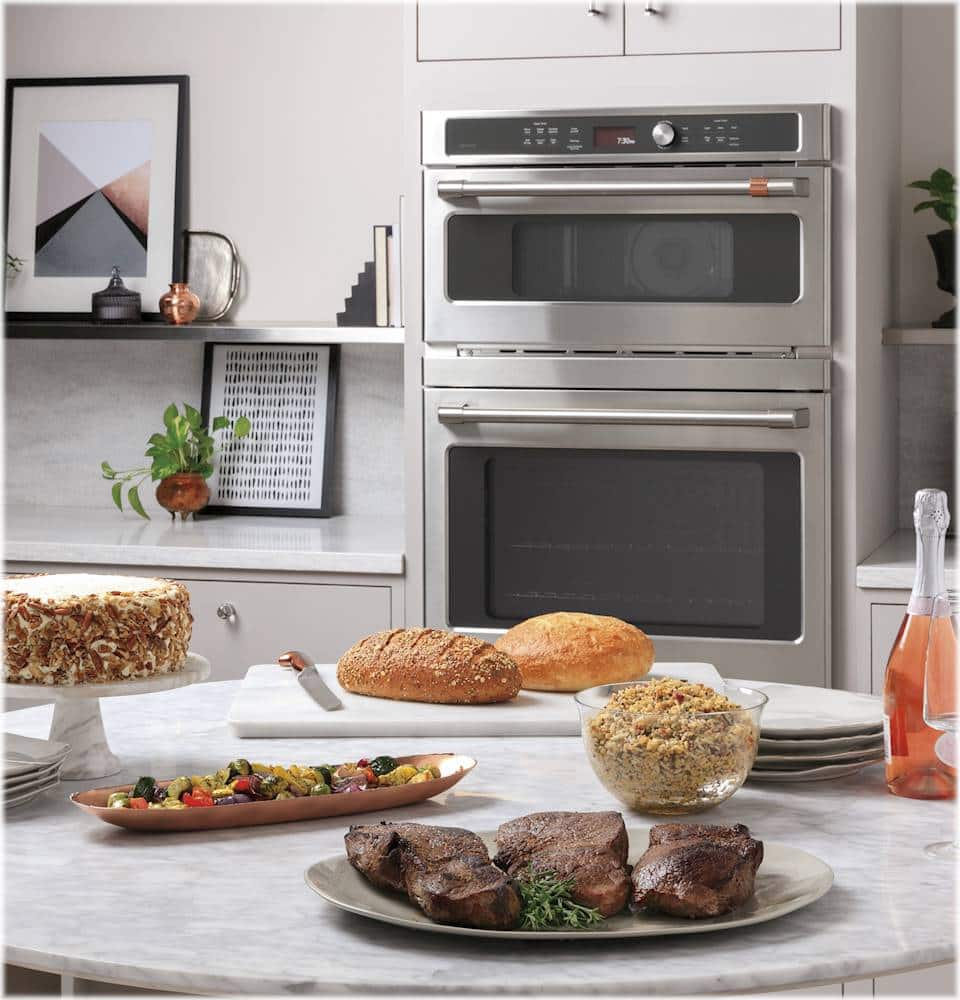 Café - 30" Built-In Electric Convection Wall Oven with Built-in Microwave and Advantium Technology, Customizable - Stainless Steel
