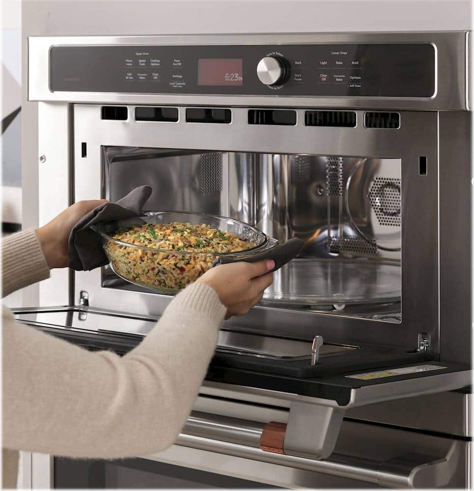 Café - 30" Built-In Electric Convection Wall Oven with Built-in Microwave and Advantium Technology, Customizable - Stainless Steel