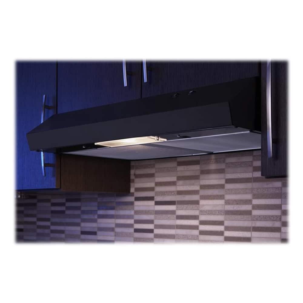 Whirlpool - 30 inches - Externally Vented - Wall Range Hood - Black