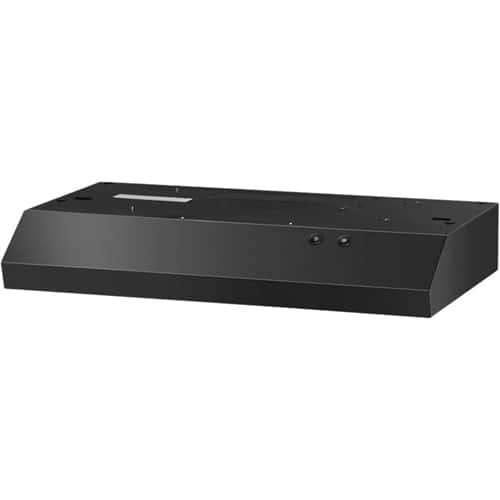 Whirlpool - 30 inches - Externally Vented - Wall Range Hood - Black