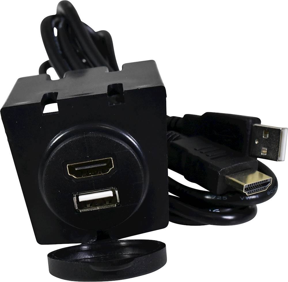 PAC - 3' Dash-Mount USB and HDMI Extension Cable - Black