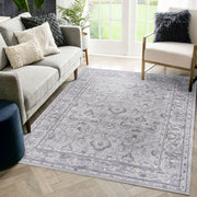 Marfi - 6' X 9' Oriental Area Rug - Ivory / Gray