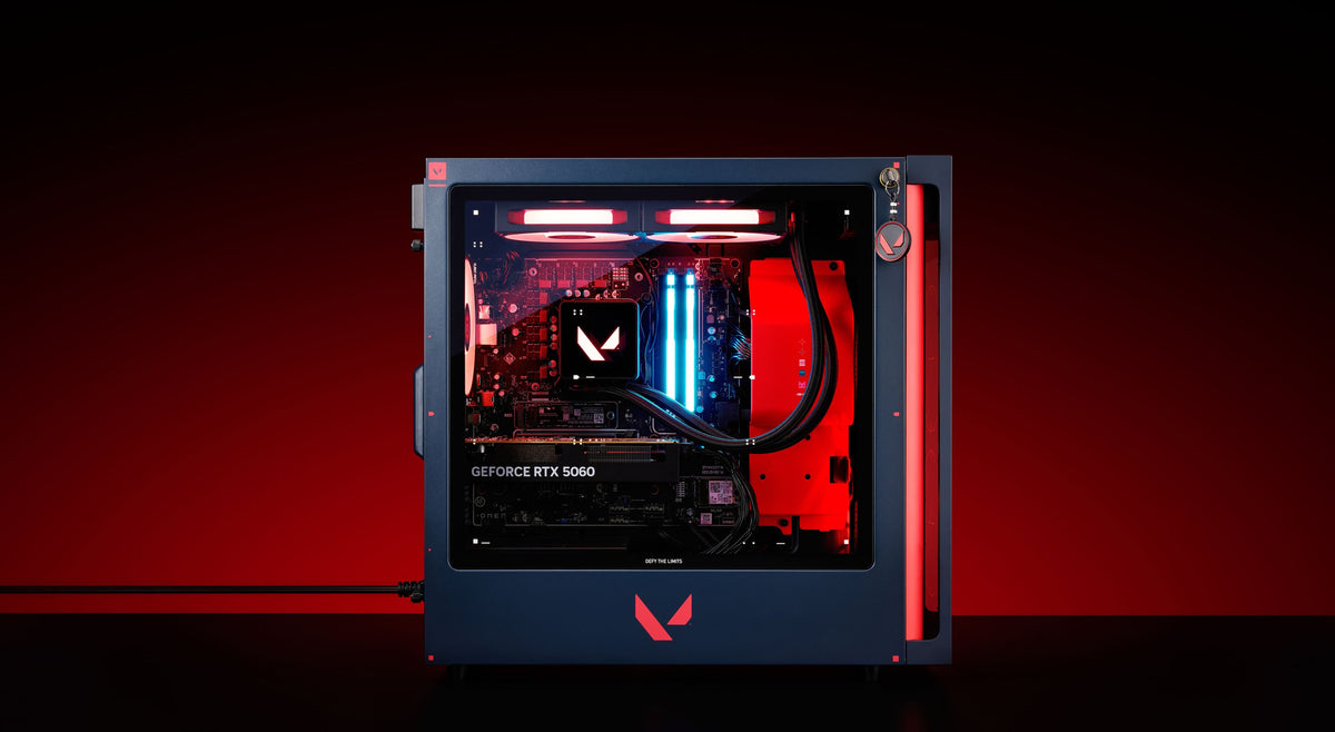 HP OMEN - 35L VALORANT Ltd. Ed. Gaming Desktop - Intel Core i7-14700F 2024 - 16GB Memory - NVIDIA GeForce RTX 5060 Ti - 1TB SSD - Navy