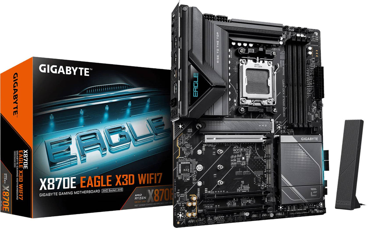GIGABYTE - X870E EAGLE X3D WF7 (Socket AM5) AMD ATX DDR5 Motherboard - Black
