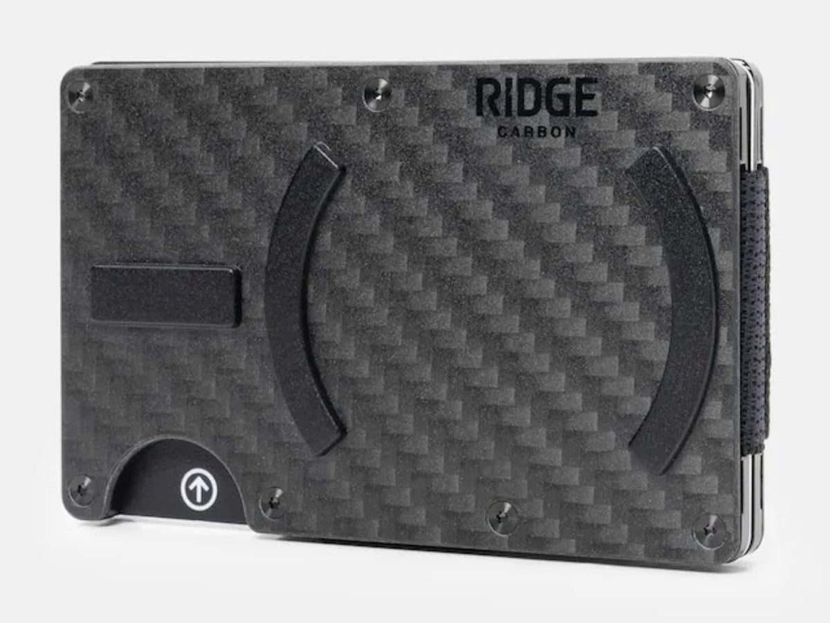 The Ridge Wallet - Carbon Fiber MagSafe Wallet - Silver