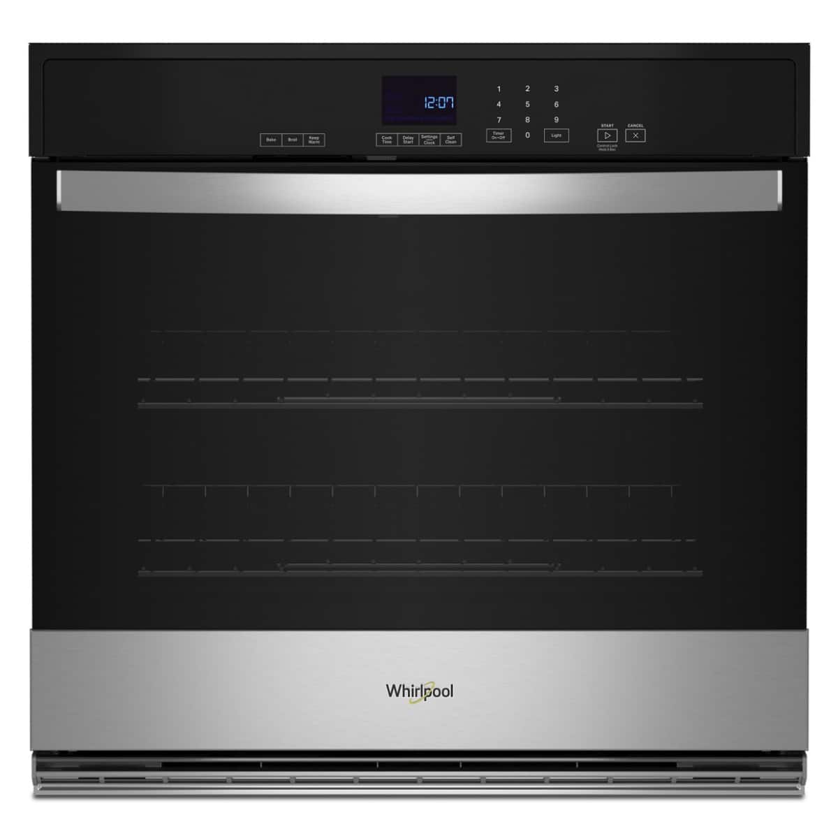 Whirlpool - 4.3 Cu. Ft. Single Self-Cleaning Wall Oven - Stainless Steel