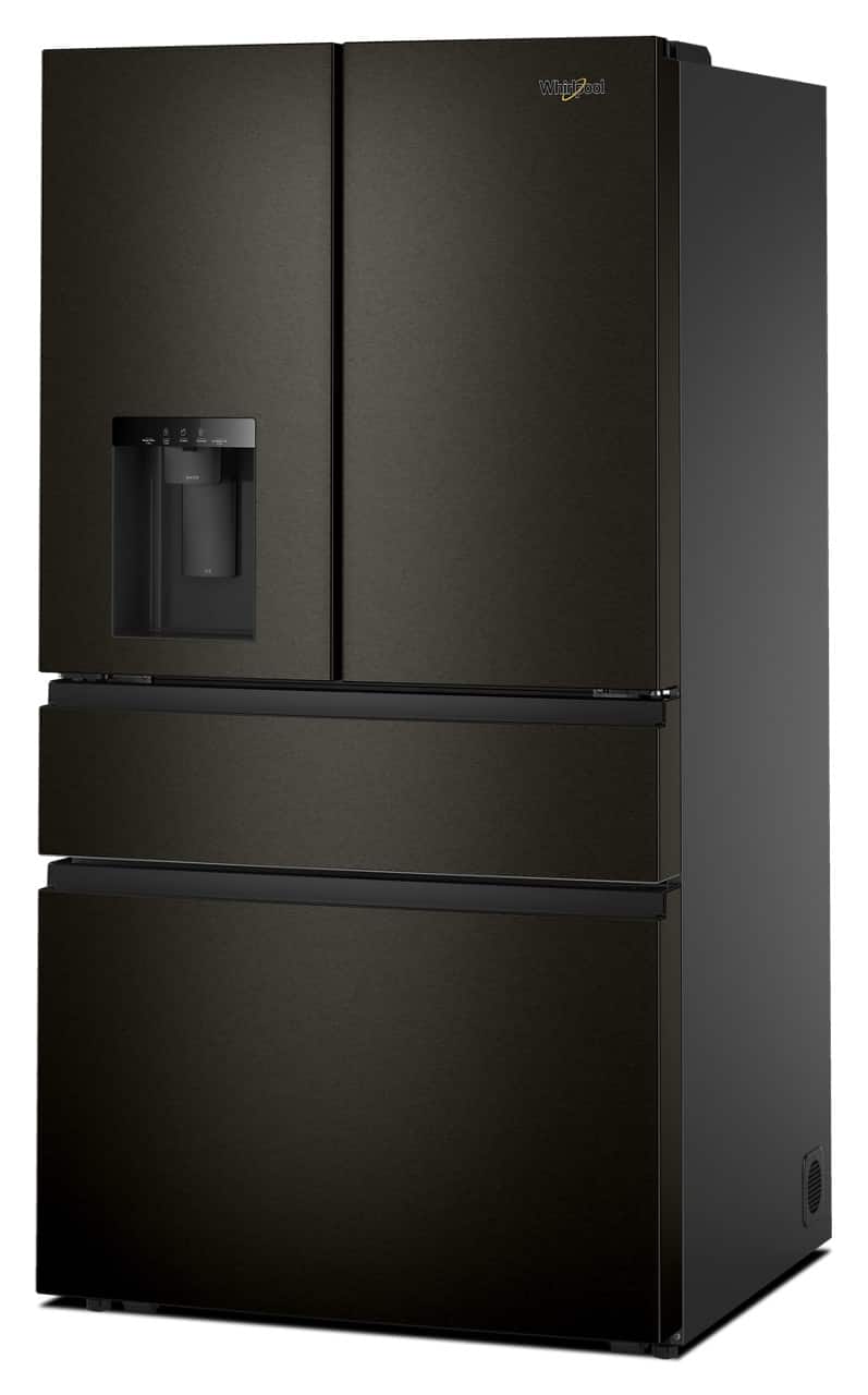 Whirlpool - 36 in. Wide 29 cu. ft. Family-Sized Capacity French Door Refrigerator with Flexible Temperature Drawer - Print Resist Blk Stnlss