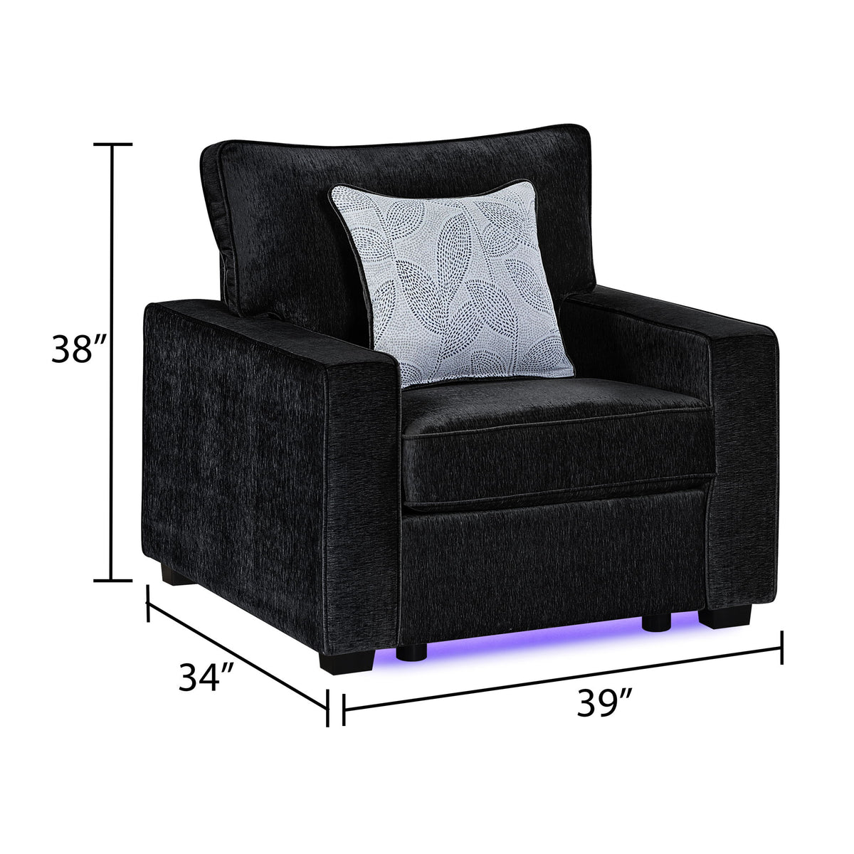 Rita - Sillón con iluminación LED inferior