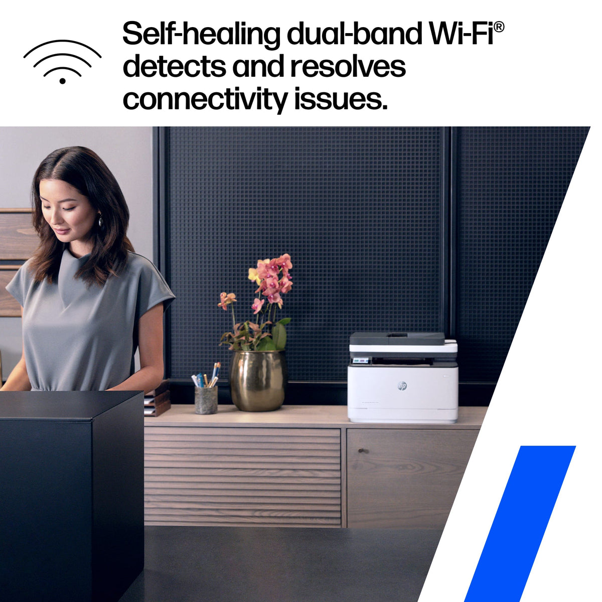 HP - LaserJet Pro MFP 3101sdw Wireless AI-Enabled Black-and-White All-in-One Laser Printer - White