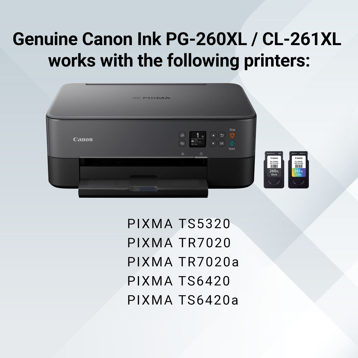 Canon - PG-260 XL / CL-261 XL 2-Pack High-Yield Ink Cartridges - Black/Cyan/Magenta/Yellow