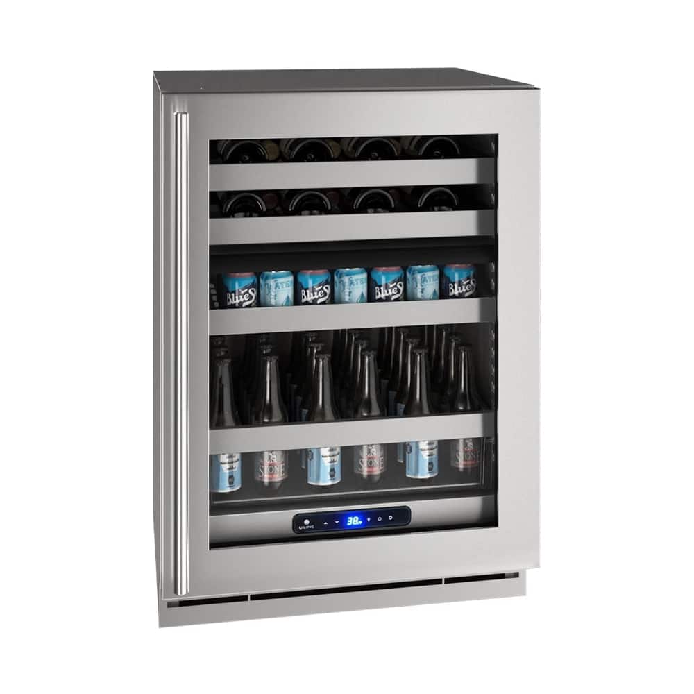 U-Line - 5 Class 14-Bottle Dual Zone Wine Cooler - Stainless Steel