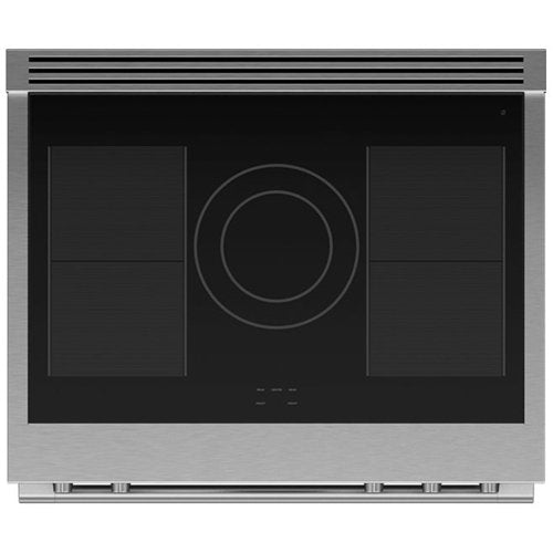 Fisher & Paykel - 36 in. Wide 5 Elements Professional 36 in. Freestanding Electric Induction True Convection Range with Self-Cleaning - Stainless Steel/Black Glass