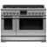Fisher & Paykel - 48 in. Wide 8 Burner Professional 6.9 Cu.Ft. Freestanding Double Oven Dual Fuel True Convection Range with Self-Cleaning - Stainless Steel/Black Glass