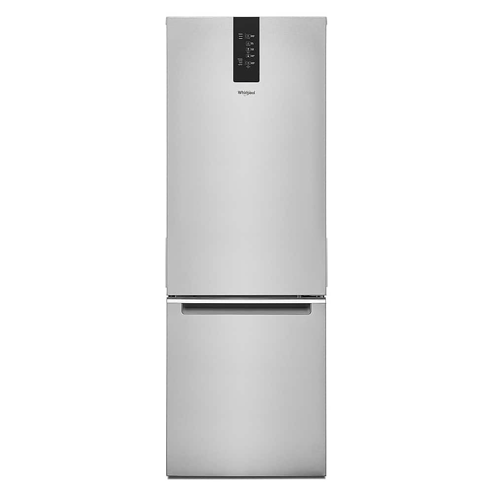 Whirlpool - 24 in. Wide 12.7 cu. ft. Garage Ready Bottom-Freezer Counter-Depth Refrigerator - Stainless Steel