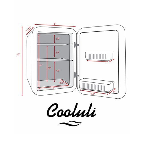 Cooluli - Classic 0.5 Cu. Ft. Mini Fridge - Teal