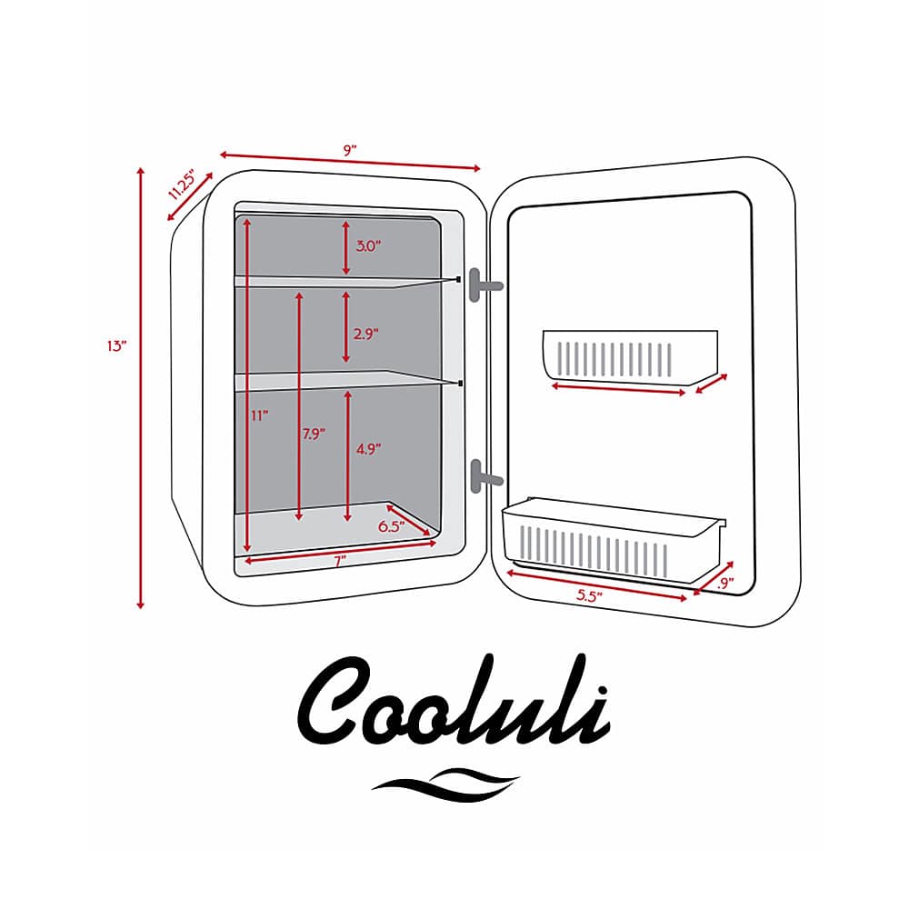 Cooluli - Classic 0.5 Cu. Ft. Mini Fridge - Teal